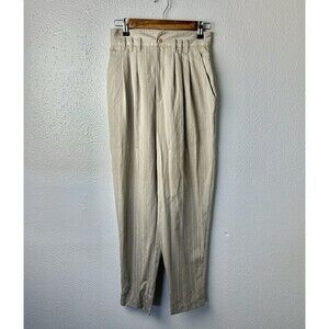 Vintage 80s 90s Stringbean High Waisted Striped Trousers Pants USA -Size 7